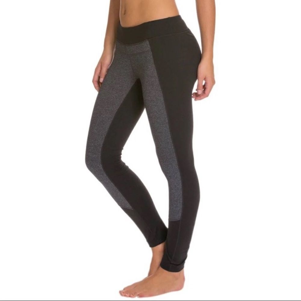 Prana Gabi gray panel, color block S workout athletic leggings